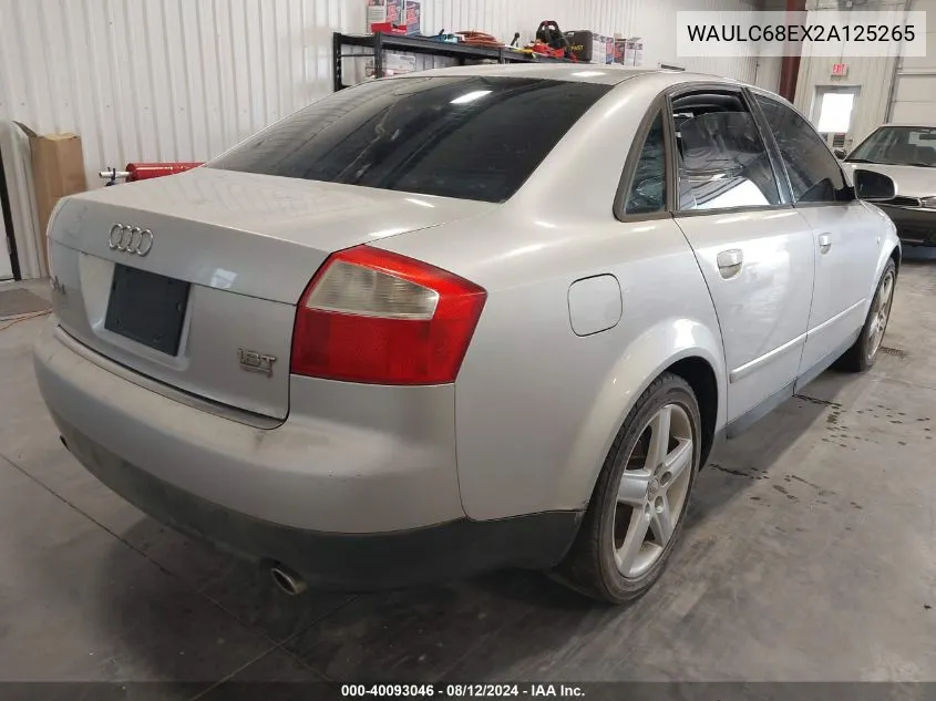 WAULC68EX2A125265 2002 Audi A4 1.8T