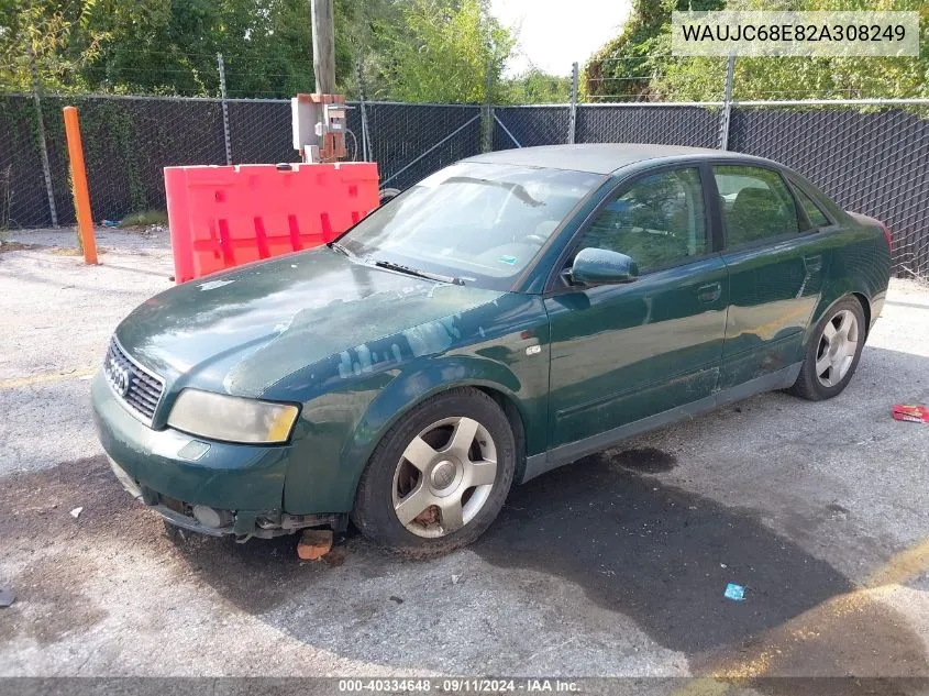 2002 Audi A4 1.8T VIN: WAUJC68E82A308249 Lot: 40334648