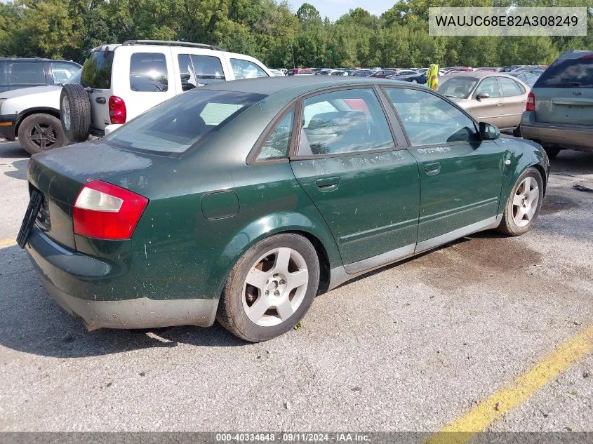 2002 Audi A4 1.8T VIN: WAUJC68E82A308249 Lot: 40334648