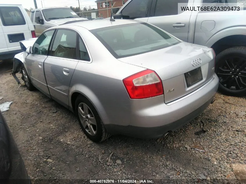 2002 Audi A4 3.0 VIN: WAULT68E62A309473 Lot: 40752976