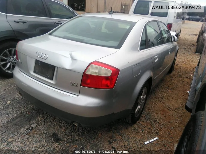 2002 Audi A4 3.0 VIN: WAULT68E62A309473 Lot: 40752976