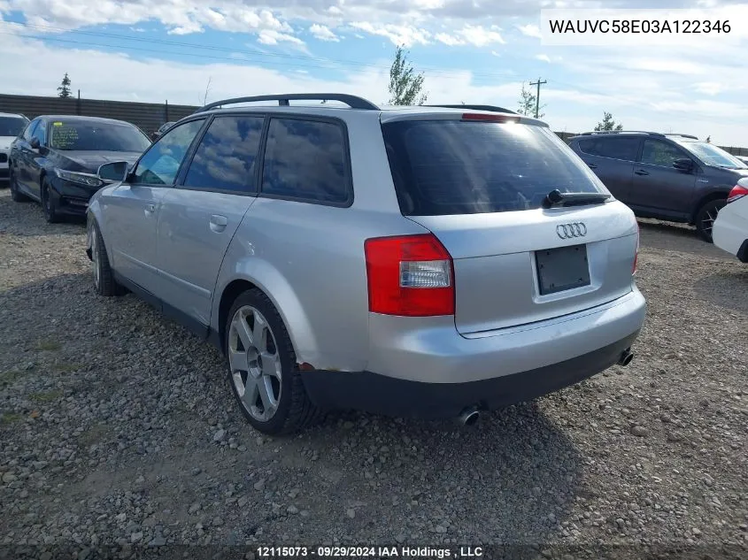 WAUVC58E03A122346 2003 Audi A4