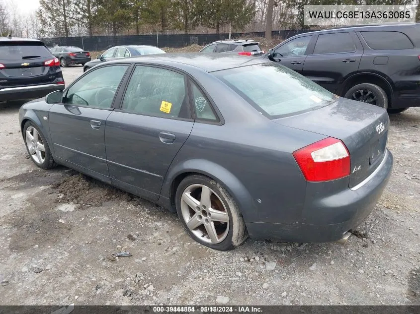 WAULC68E13A363085 2003 Audi A4 1.8T