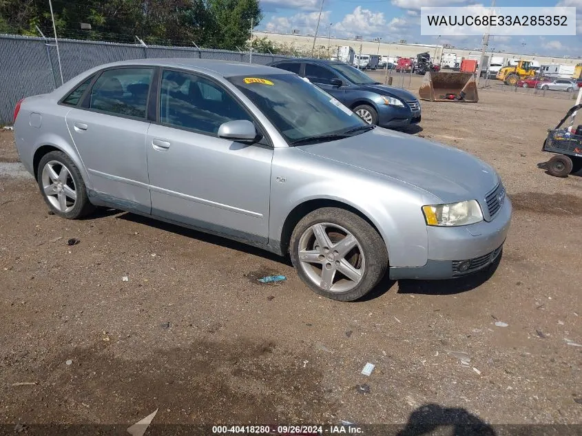 2003 Audi A4 1.8T VIN: WAUJC68E33A285352 Lot: 40418280