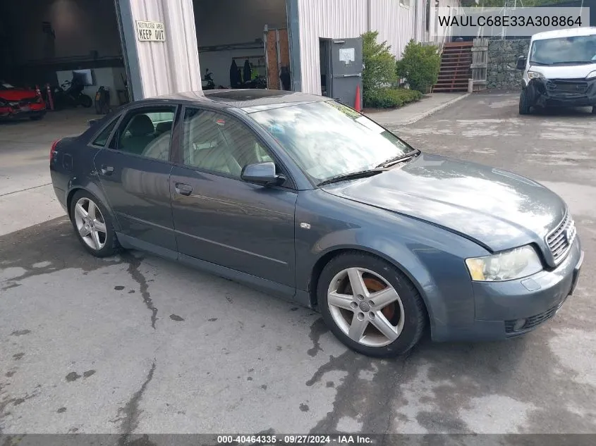 2003 Audi A4 1.8T VIN: WAULC68E33A308864 Lot: 40464335