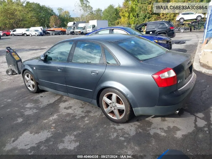 WAULC68E33A308864 2003 Audi A4 1.8T