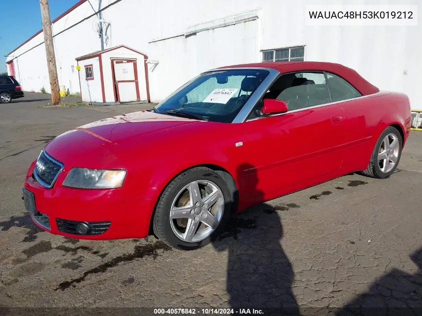 WAUAC48H53K019212 2003 Audi A4 1.8T