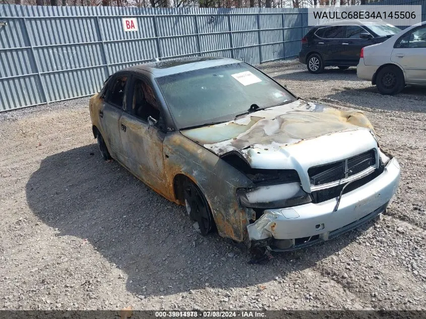 WAULC68E34A145506 2004 Audi A4 1.8T