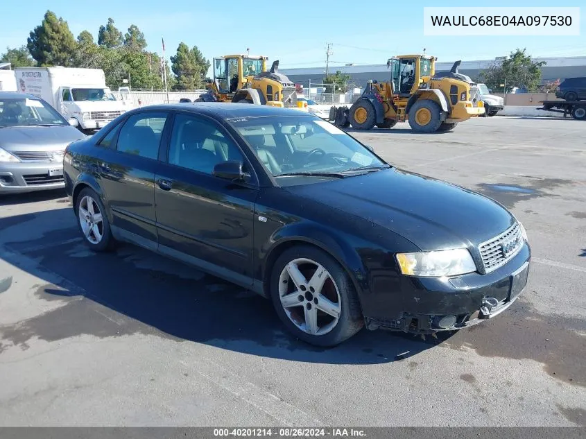 2004 Audi A4 1.8T VIN: WAULC68E04A097530 Lot: 40201214