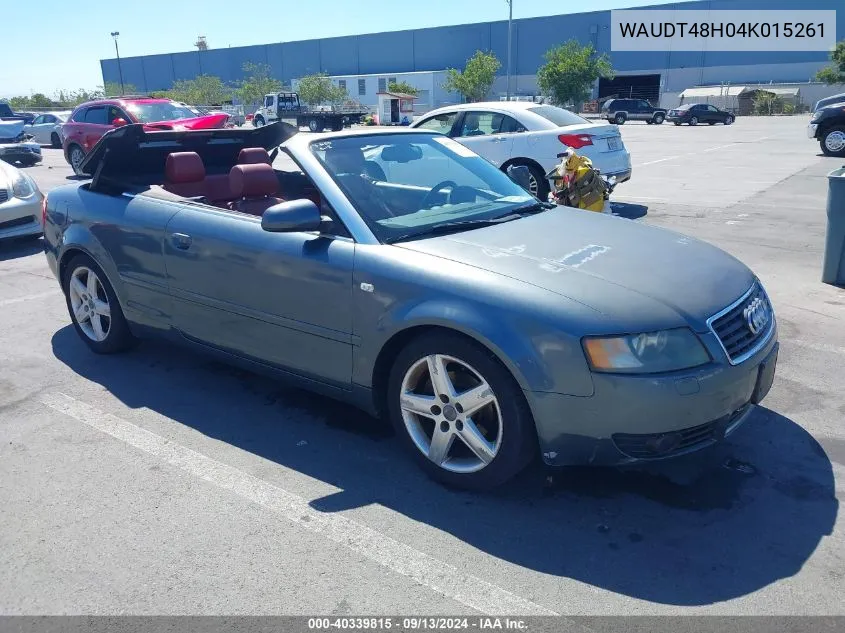 WAUDT48H04K015261 2004 Audi A4 3.0