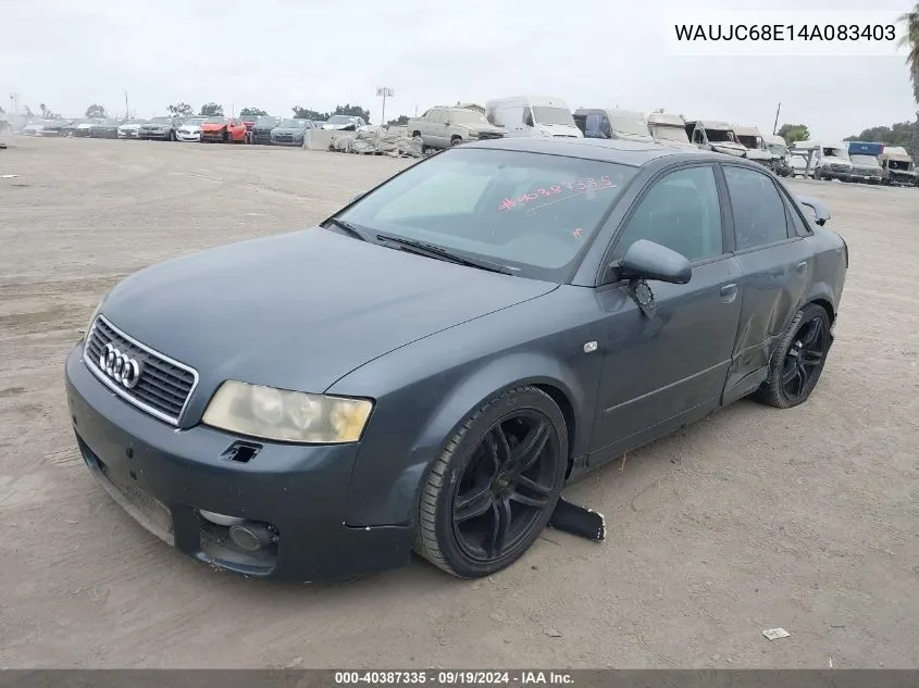 WAUJC68E14A083403 2004 Audi A4 1.8T