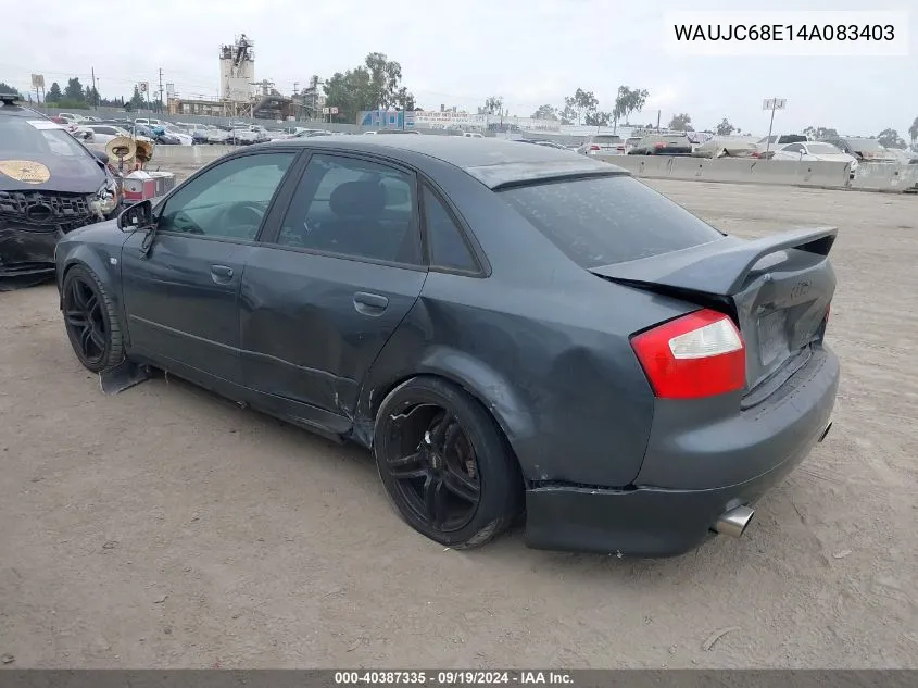 WAUJC68E14A083403 2004 Audi A4 1.8T