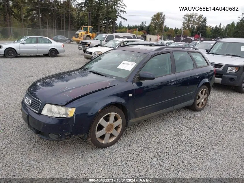 2004 Audi A4 1.8T Avant VIN: WAUVC68E14A040682 Lot: 40483373