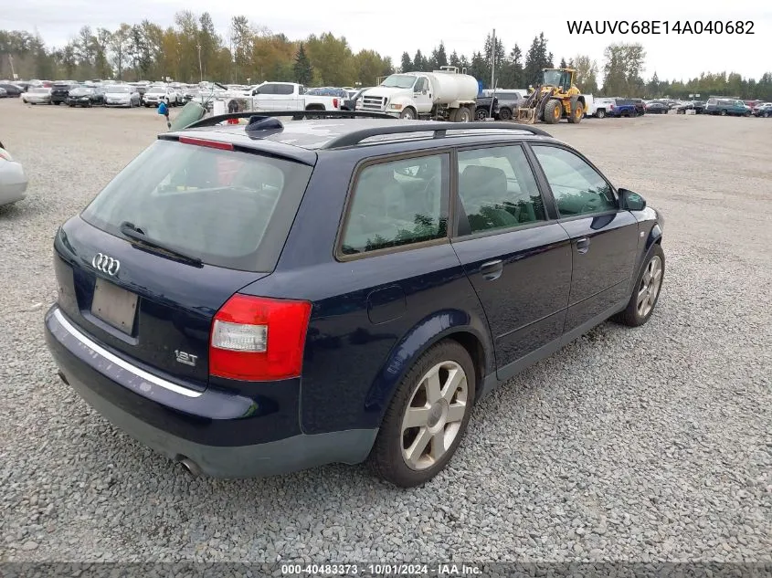 2004 Audi A4 1.8T Avant VIN: WAUVC68E14A040682 Lot: 40483373