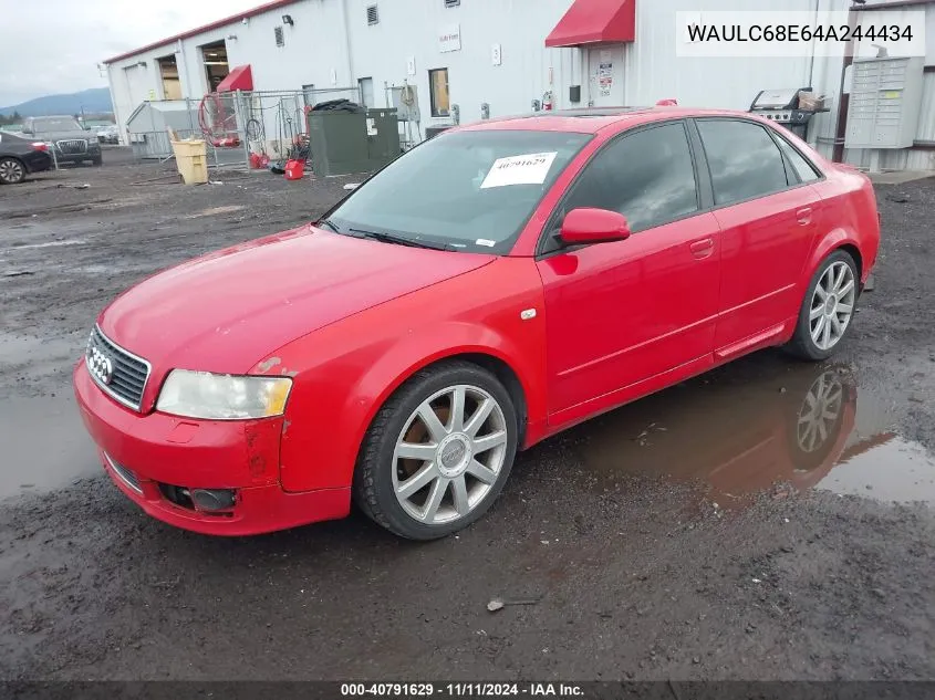 2004 Audi A4 1.8T VIN: WAULC68E64A244434 Lot: 40791629