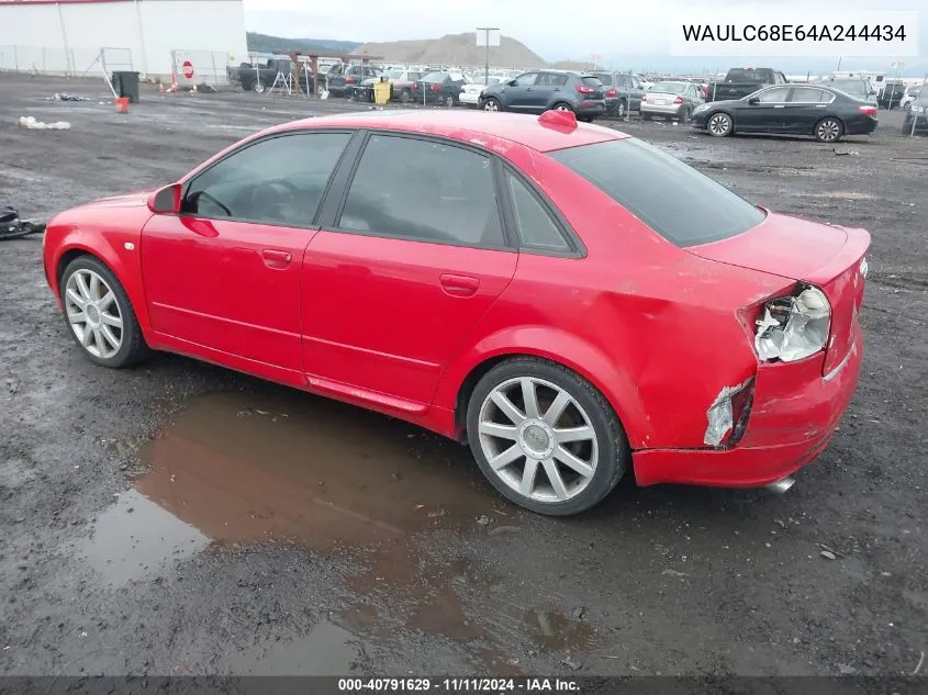 2004 Audi A4 1.8T VIN: WAULC68E64A244434 Lot: 40791629