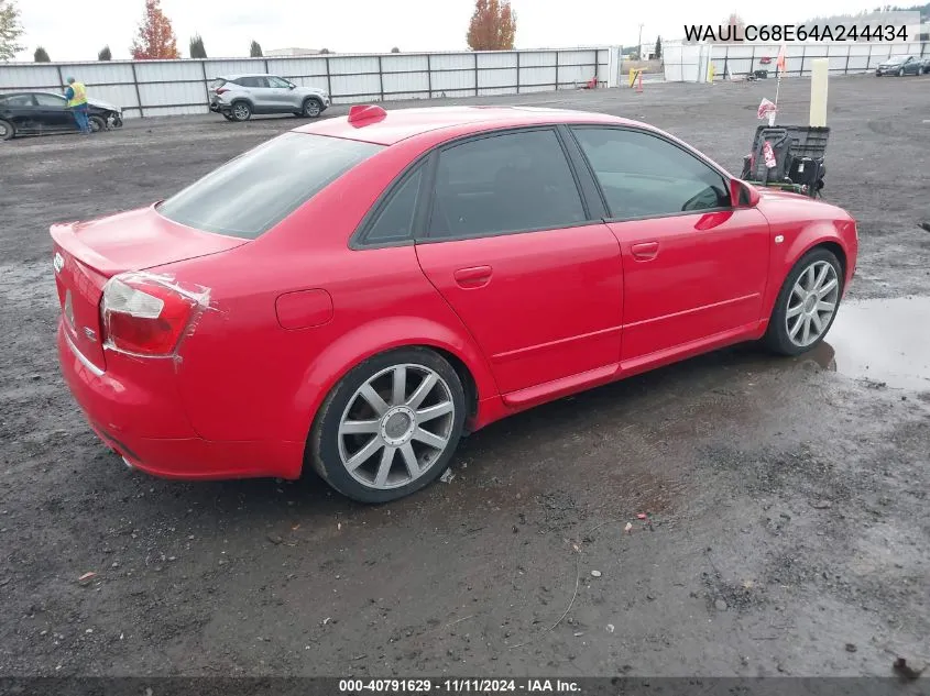 2004 Audi A4 1.8T VIN: WAULC68E64A244434 Lot: 40791629