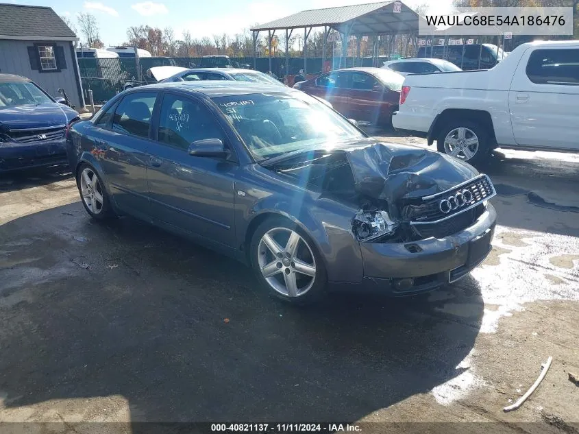 2004 Audi A4 1.8T VIN: WAULC68E54A186476 Lot: 40821137