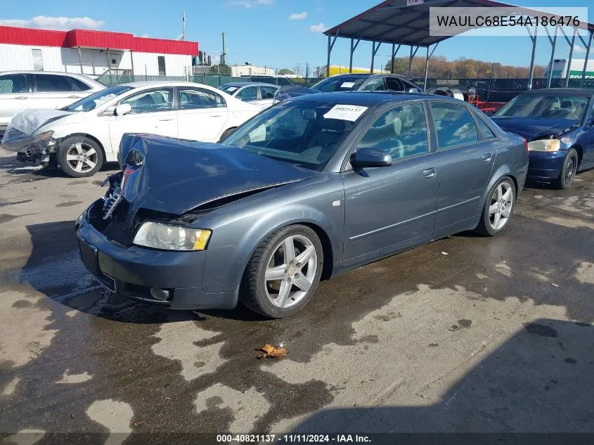 2004 Audi A4 1.8T VIN: WAULC68E54A186476 Lot: 40821137