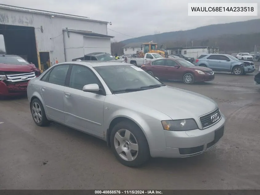 2004 Audi A4 1.8T VIN: WAULC68E14A233518 Lot: 40858576