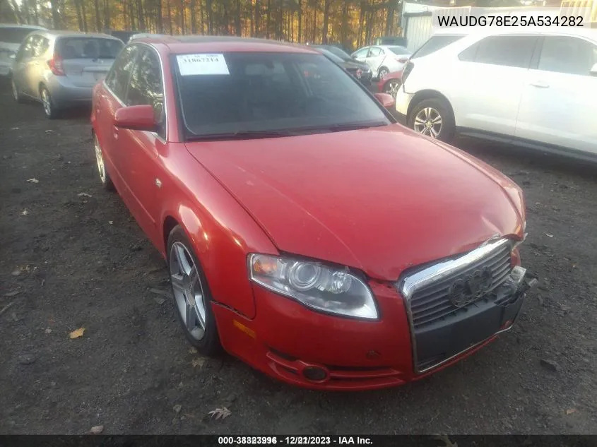 2005 Audi A4 3.2L VIN: WAUDG78E25A534282 Lot: 38323996