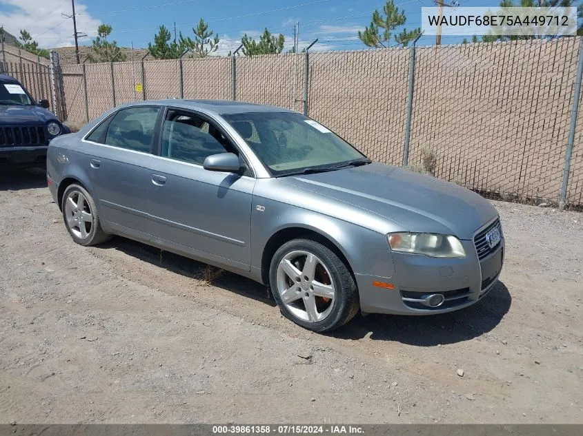 WAUDF68E75A449712 2005 Audi A4 2.0T