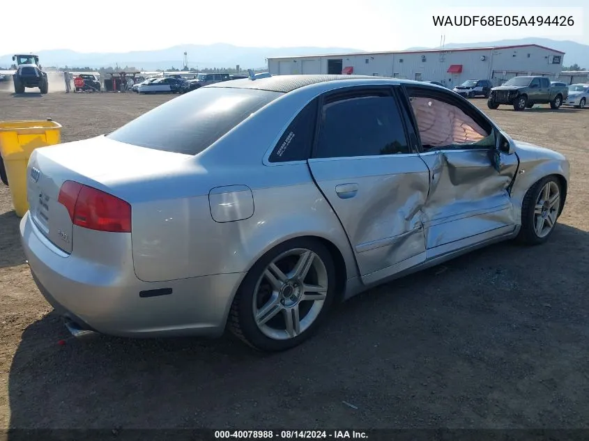 WAUDF68E05A494426 2005 Audi A4 2.0T