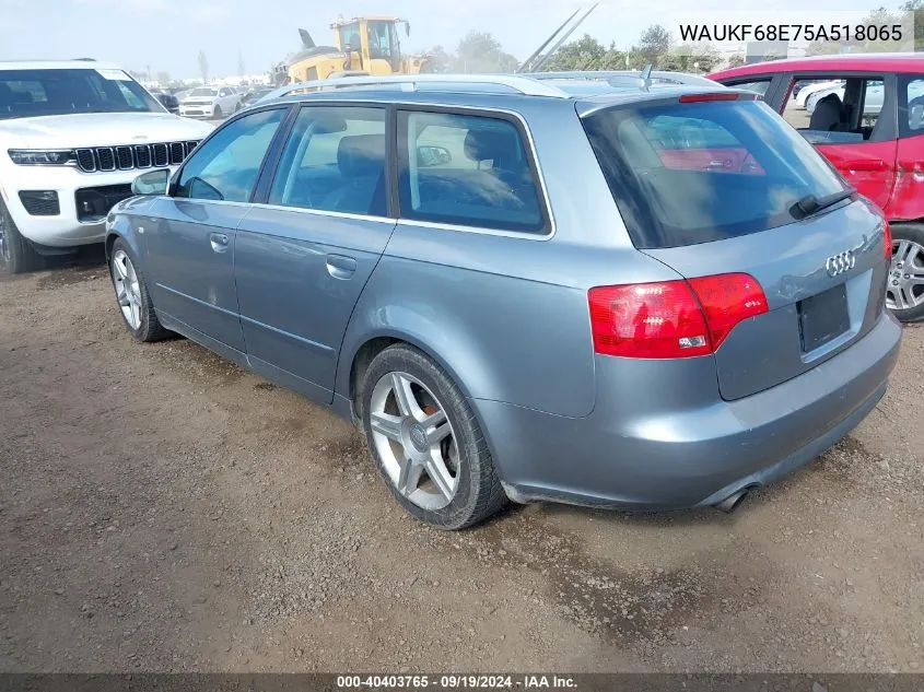 WAUKF68E75A518065 2005 Audi A4 2.0T Avant