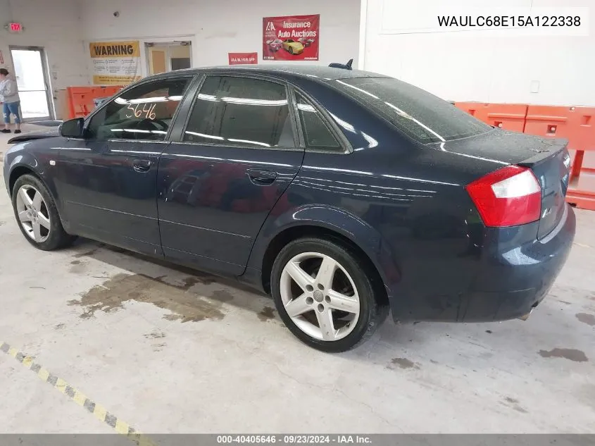 WAULC68E15A122338 2005 Audi A4 1.8T/1.8T Special Edition