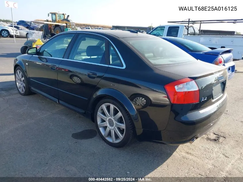 2005 Audi A4 3.0 VIN: WAULT68E25A016125 Lot: 40442582