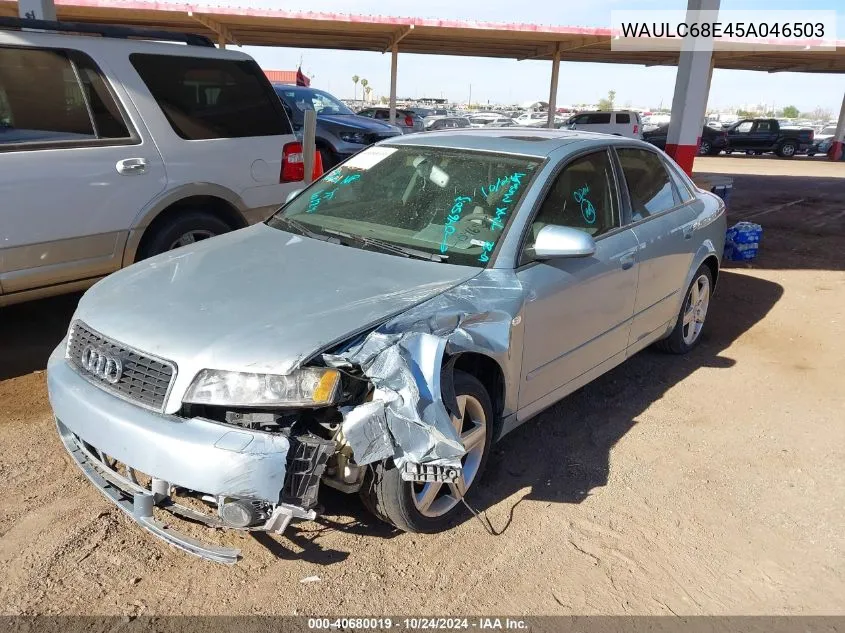 2005 Audi A4 1.8T/1.8T Special Edition VIN: WAULC68E45A046503 Lot: 40680019