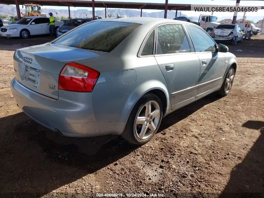 2005 Audi A4 1.8T/1.8T Special Edition VIN: WAULC68E45A046503 Lot: 40680019