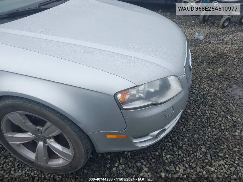 2005 Audi A4 3.2 VIN: WAUDG68E25A510977 Lot: 40744288