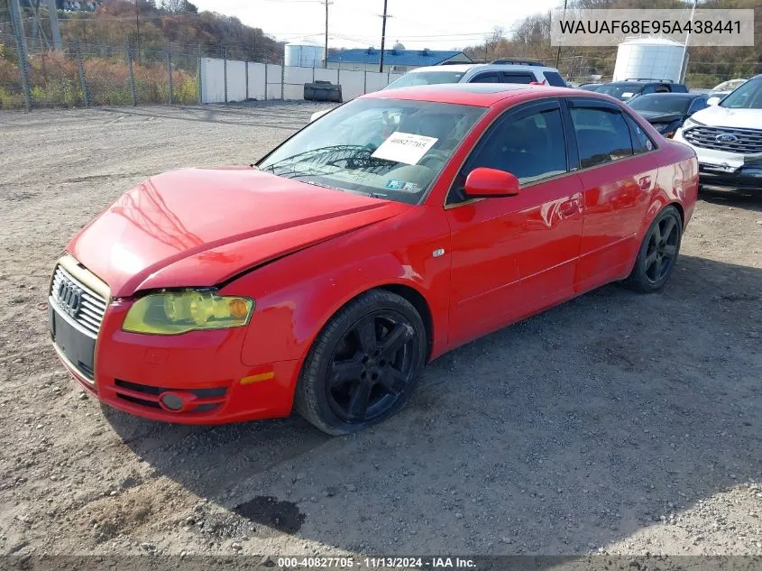 2005 Audi A4 2.0T VIN: WAUAF68E95A438441 Lot: 40827705