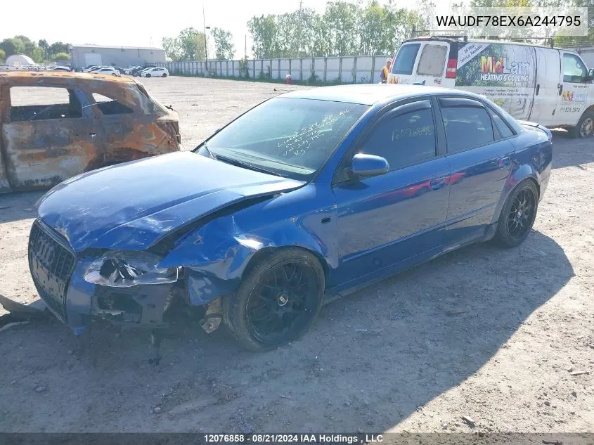 WAUDF78EX6A244795 2006 Audi A4