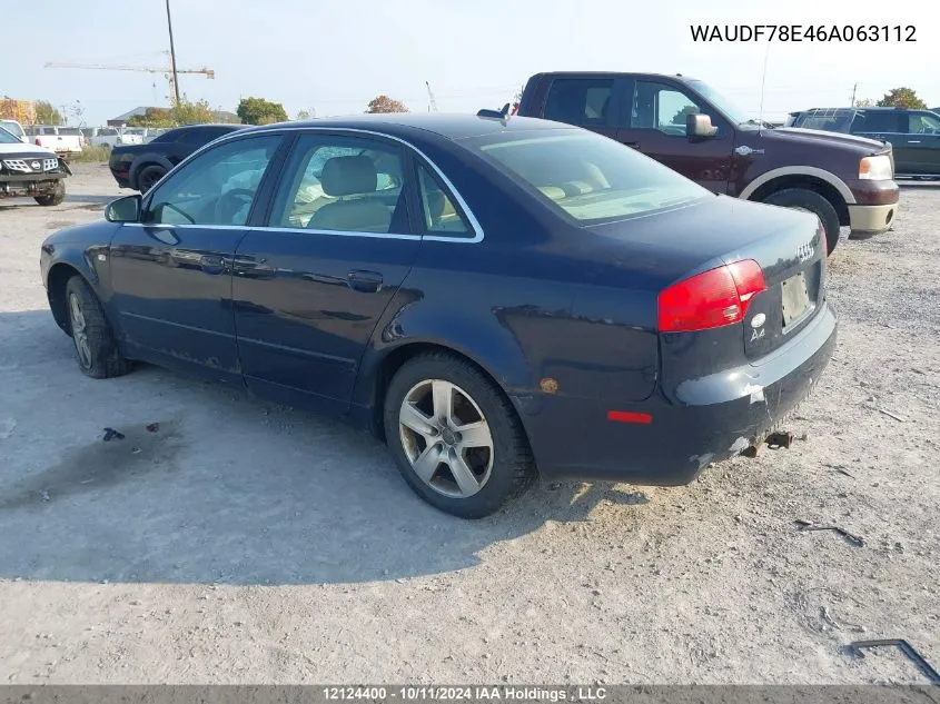 WAUDF78E46A063112 2006 Audi A4