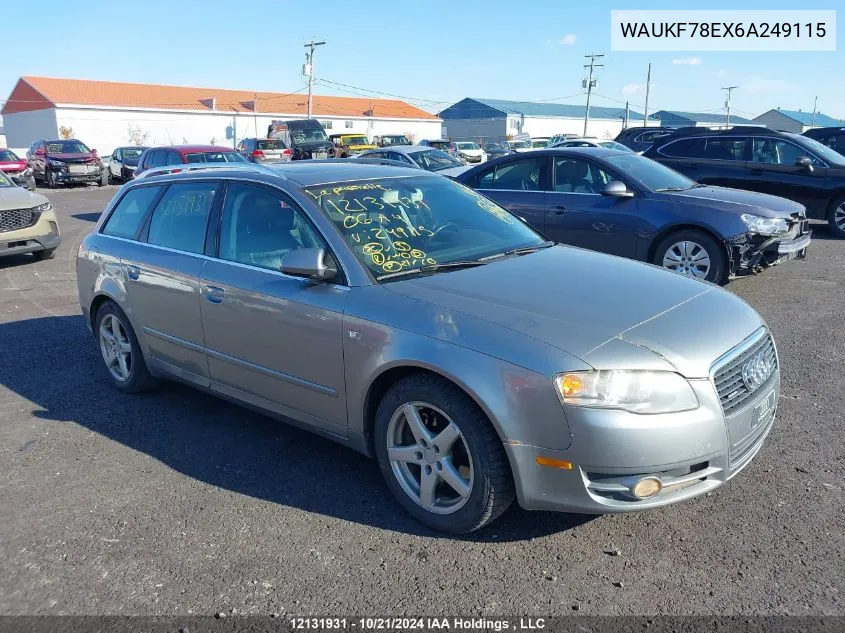 2006 Audi A4 2.0T Avant Quattro VIN: WAUKF78EX6A249115 Lot: 12131931