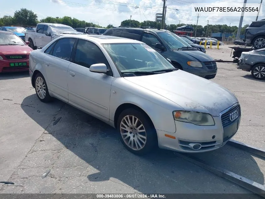 WAUDF78E56A205564 2006 Audi A4 2.0T