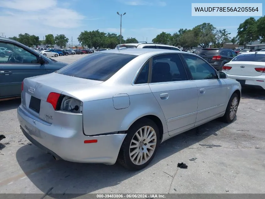 WAUDF78E56A205564 2006 Audi A4 2.0T