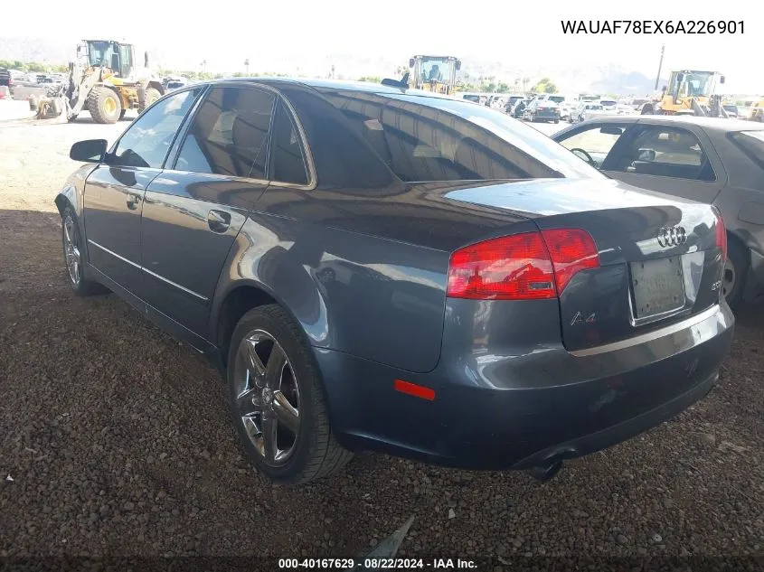 WAUAF78EX6A226901 2006 Audi A4 2.0T