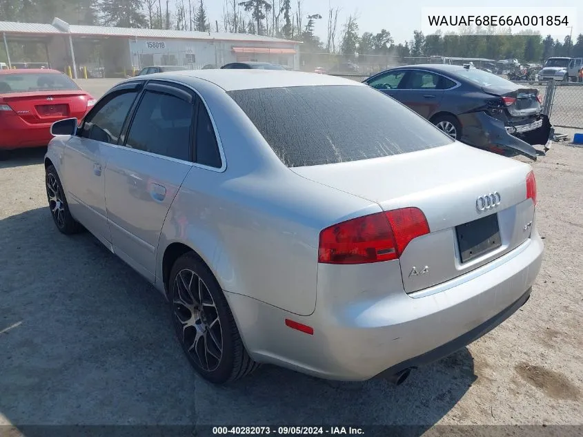 WAUAF68E66A001854 2006 Audi A4 2.0T