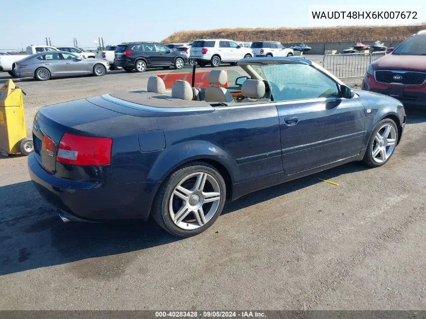 WAUDT48HX6K007672 2006 Audi A4 3.0