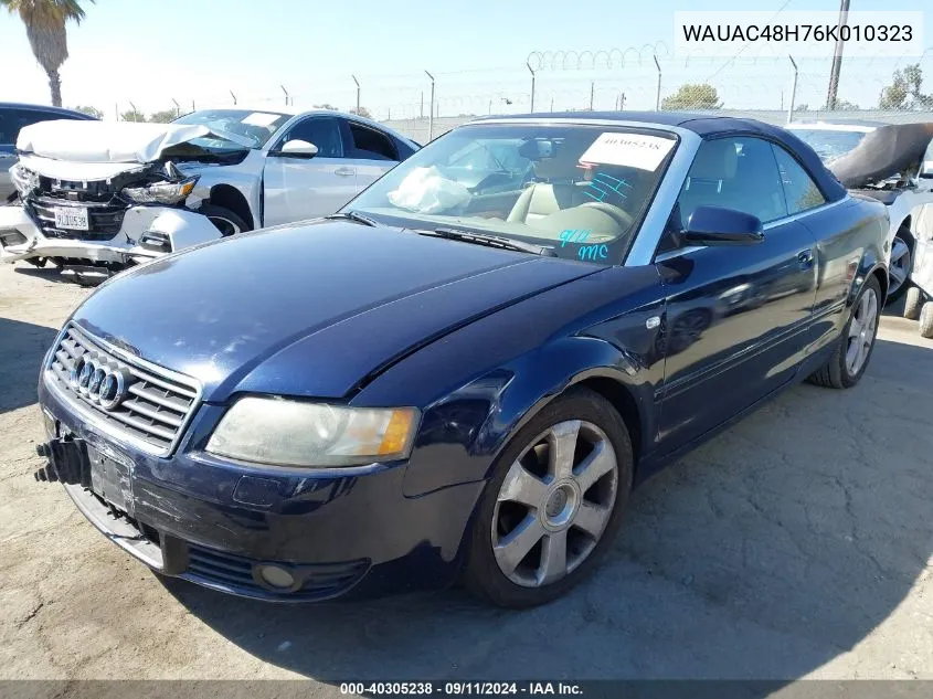 WAUAC48H76K010323 2006 Audi A4 1.8T