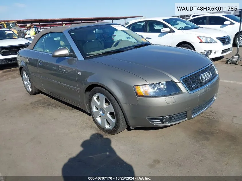 2006 Audi A4 3.0 VIN: WAUDT48HX6K011785 Lot: 40707170