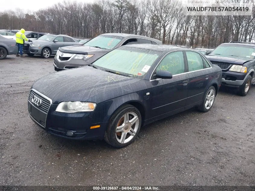 2007 Audi A4 2.0T VIN: WAUDF78E57A054419 Lot: 39126637