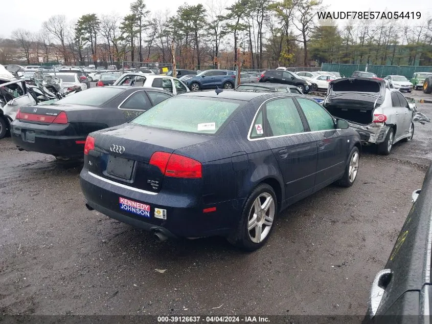 2007 Audi A4 2.0T VIN: WAUDF78E57A054419 Lot: 39126637