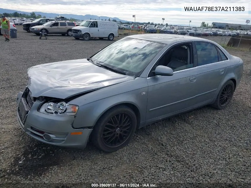 WAUAF78E37A211383 2007 Audi A4 2.0T