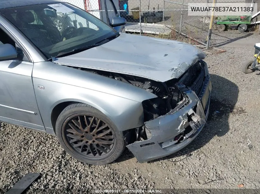 WAUAF78E37A211383 2007 Audi A4 2.0T