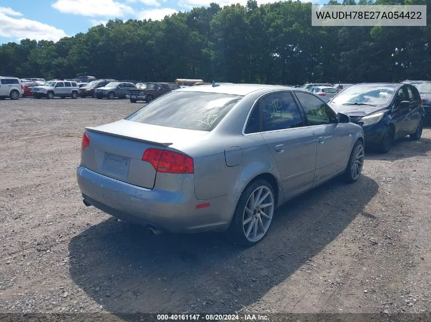 WAUDH78E27A054422 2007 Audi A4 3.2