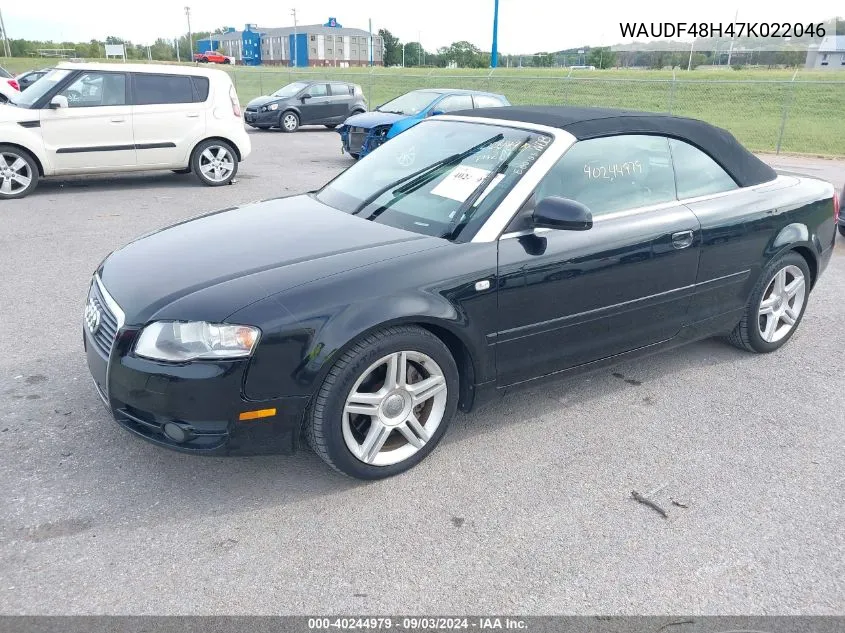 WAUDF48H47K022046 2007 Audi A4 2.0T